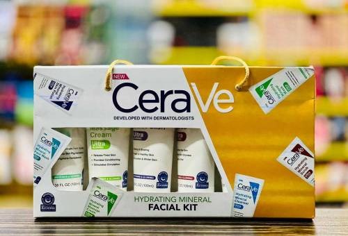 CeraVe 6 In 1 Hydrating Mineral Facial Kit For Deep Cleansing, Brightening And Glowing Skin