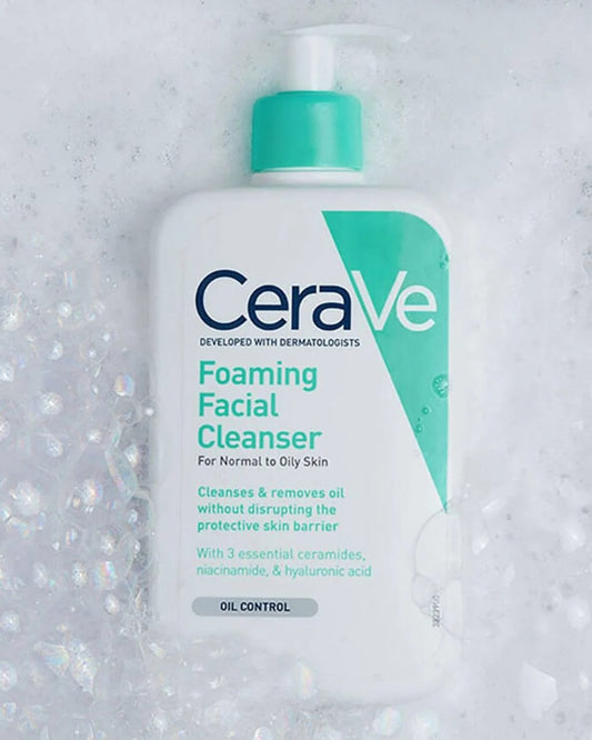 CeraVe Foaming Facial Cleanser | Gel-to-Foam Face Wash for Normal to Oily Skin |
