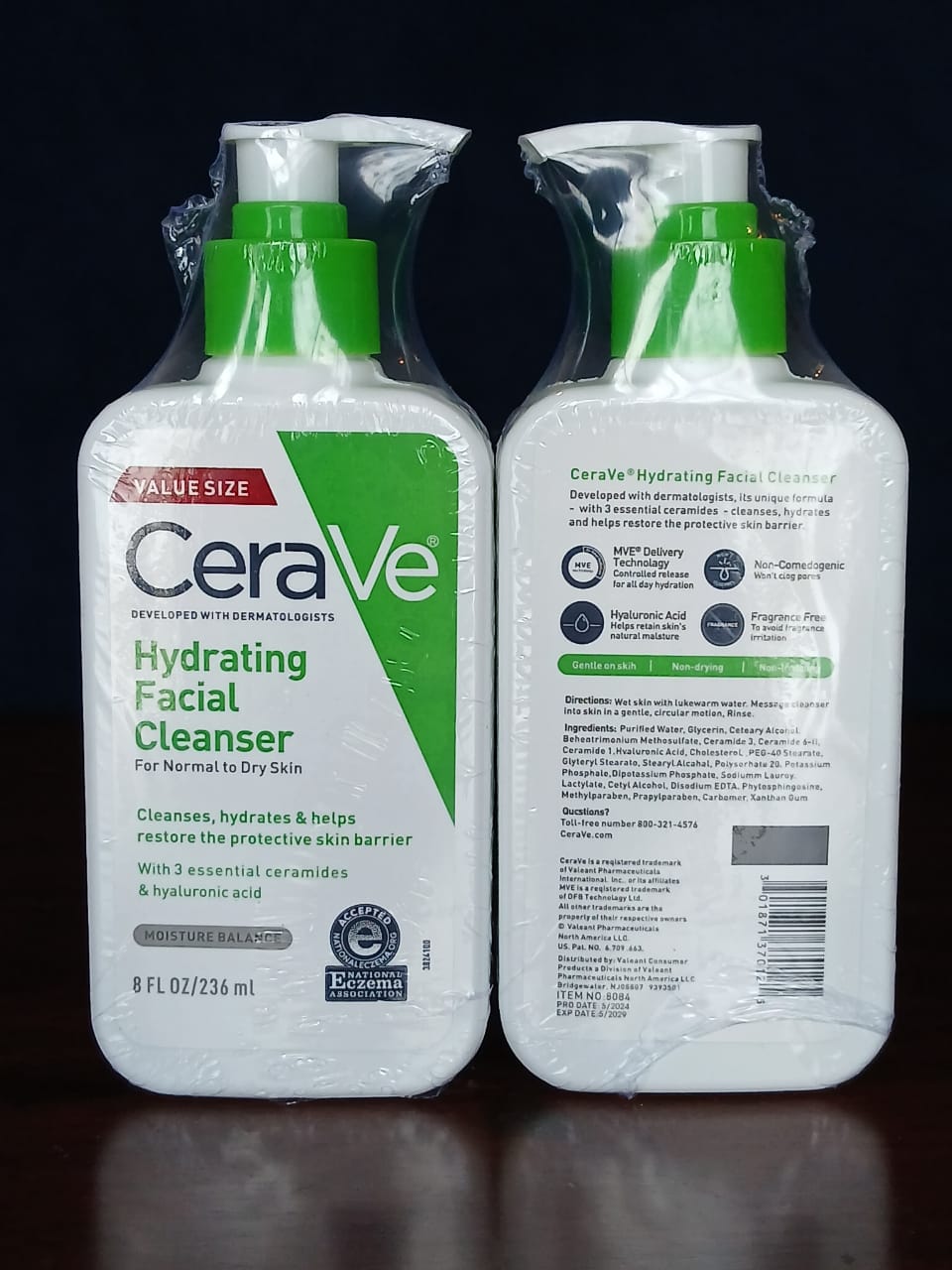 CeraVe Hydrating Facial Cleanser – 8 fl oz (236 ml) | Gentle Face & Body Wash for Normal to Dry Skin